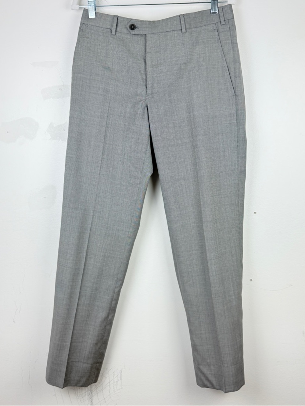 Armani Collezioni Gray Dress Pants 32 Wool Blend Tailored Formal Luxury
